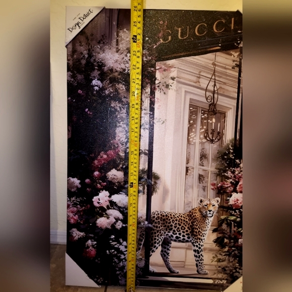 🔥Leopard Glitter Canvas Glamor Home Decor  Wall Art - Picture 4 of 7